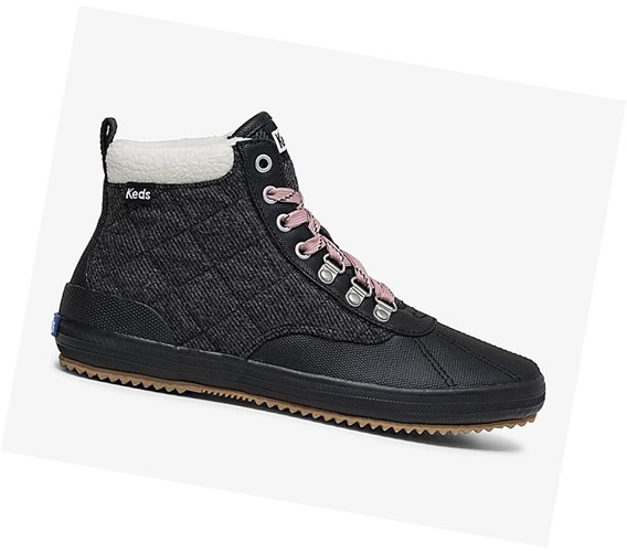 Botas Altas Keds Scout Boot II Agua Mujer Negras | JPH-075621