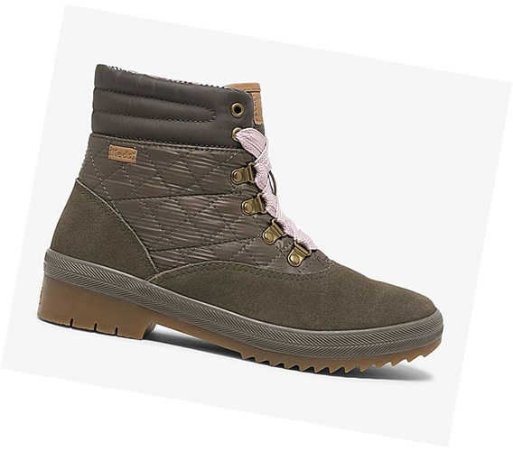 Botas con Cordones Keds Camp Boot Agua Mujer Verde Oliva | ULW-823576
