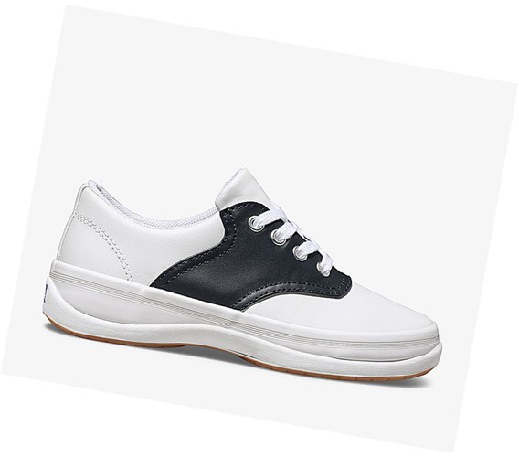 Zapatillas Keds Big Kid School Days II Niños Blancas Azul Marino | VAG-853620