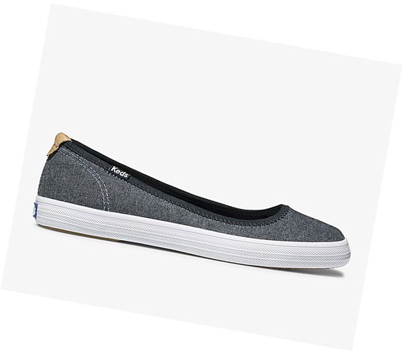 Zapatos Slip On Keds Bryn Chambray Comodidad Mujer Azul Marino | QFM-647132