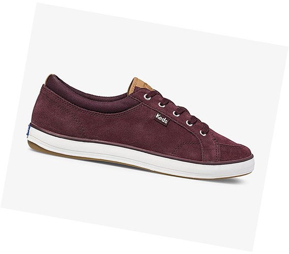 Zapatos con Cordones Keds Center Gamuza Mujer Rojas | HCL-732094
