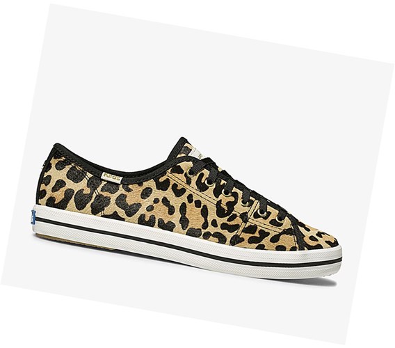 Zapatos con Cordones Keds x kate spade new york Kickstart Calf Hair Mujer Leopardo Marrones | KPB-675032
